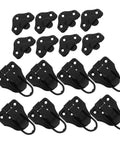 Retro Toggle Latch Set 8 Pcs Metal Duckbilled Hasp Locks For Vintage Suitcases in black stainless steel