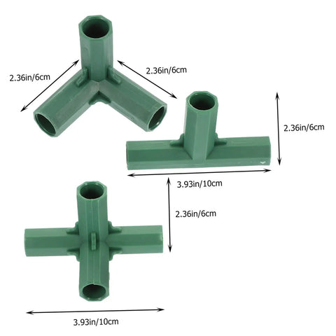20 Pack Greenhouse Connectors For Garden Frames Plant Stakes And Cross Brackets Three Way Joint Built For Easy Assembly No Fuss Plug And Play Garden Build Kit Durable Lightweight Quick Setup