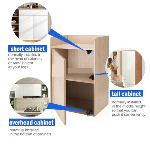 Push To Open Cabinet Catches Magnetic Heavy Duty Latch Lock Hidden Handle installation in cabinets