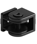 Close-up of Eight Pack Black Pivot Joint Hinges For 2020 Aluminum Extrusion Profiles With Zinc Alloy, Black Powder Coat Finish, Pre Drilled