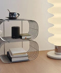 Floating Wall Shelves For Bedroom And More, Metal Hanging Nightstand With Bracket, used as living room display rack.