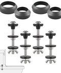 Universal Toilet Tank To Bowl Gasket Kit With Stainless Steel Bolts And Two Gasket Types, Fits 2 Inch And 3 Inch Seals, No-Fuss Leakproof Mounting Repair, Easy Flush Valve Access, Compatible With Most Toilets. toilet tank-to-bowl gasket kit with stainless steel bolts and rubber washers
