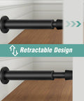 Heavy Duty 4.4 Inch Matte Black Door Stopper Set With Soft Rubber Tips, Spring Loaded Door Bumpers, Rustproof Steel Alloy Wall Protector, 2 Pack For Quick Safety And Floor Protection, retractable design