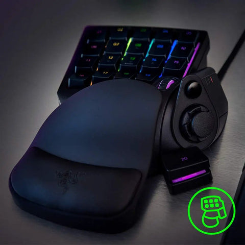 Mecha-Membrane Gaming Keypad With 32 Programmable Keys, Customizable RGB Lighting, Macro Powerhouse For One Handed Control.
