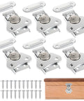 Six Pack Butterfly Twist Latches With Retainers For Cases Boxes And Small Doors 304 Stainless Steel Draw Latch Buckles With Easy Lock Action Rugged And Rustproof Heavy Duty Includes 24 Screws