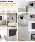 Heavy Duty Push To Open Aluminum Access Panel For Drywall Ceilings And Walls with magnetic cover in various applications.