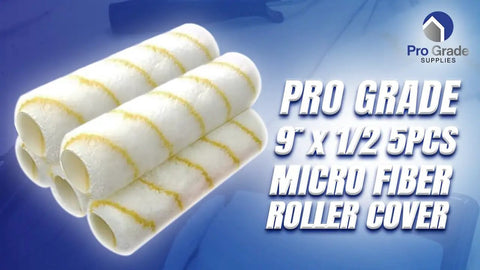 No-Shed Microfiber Paint Roller Covers Half Inch Nap, 9 Inch Length, 5 Pack For Smooth Walls And Drywall, Ultra Durable