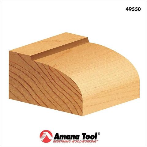 Wood edge showing profile shaped by Carbide Tipped Table Edge Router Bit For Ogee Bead Edge Profile With Radius One And Three Quarters Inch