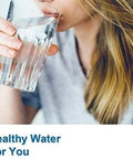 Woman drinking clear water using Two Pack Refrigerator Water Filter That Fits 9690 Series Delivers Clean Water With 99 Percent Chlorine Reduction For Fresh Taste And BPA Free Food Grade Carbon Block Filtration Keeps Beneficial Minerals Intact And Is Super Easy To Install