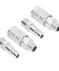 Premium 4 Piece Air Hose Fitting Kit 1/2 Inch NPT Quick Connector Set with Six Ball Locking System For High Tools And Pneumatic Gear Up To 300 Psi, steel couplers and plugs
