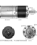 22 Mm Micro Heavy Duty Planetary Gear Motor Packing Beast Mode Torque And Zero Lag Response 12V Or 24V DC showing dimensions and design.