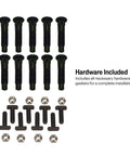 Ford 9 Inch Rearend Axle Housing Kit With 31-Spline Forged Steel Axles hardware including bolts and nuts for installation.