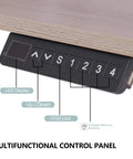 Ditch The Slump With This Electric Standing Desk Adjustable Height Platform Featuring Smart Led Controls four memory presets and child safe lock control panel with LED display and programmable buttons.