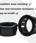 50 Count Black Nylon Snap In Cable Bushing Grommet Protectors For Nine Sixteenths Inch Cables Display Model SB Nineteen
