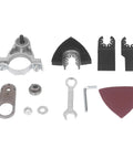 Tungsten Steel Oscillating Tool Adapter for Angle Grinders Converts Your Grinder Into a Versatile Multitool with various attachments.