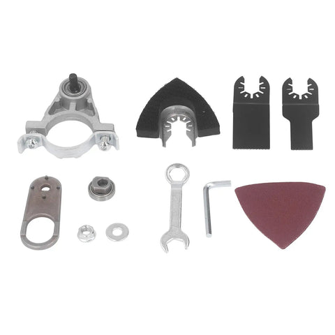 Tungsten Steel Oscillating Tool Adapter for Angle Grinders Converts Your Grinder Into a Versatile Multitool with various attachments.