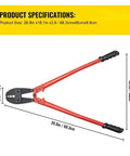 Heavy Duty Wire Rope Crimping Tool With 30 Inch Long Handle for Five Thirty Second Inch, One Quarter and Five Sixteenth Inch Sleeves