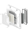 Exploded view of 150W LED Canopy Light Fixture Ultra Bright 19500 Lumens 5700K Daylight Waterproof IP65 components