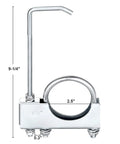 2.5 Inch Universal Exhaust Clamp With Hanger For Car And Truck Exhaust Pipe, tough heavy-duty clamp dimensions shown