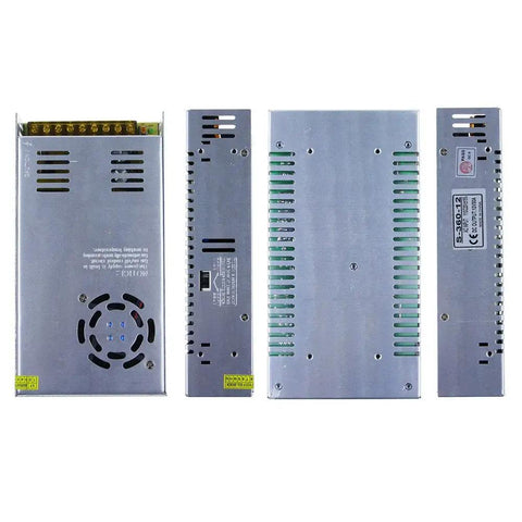 Beefy Workhorse Universal AC to DC Power Supply 12V 30A 360W Regulated Output With Three Channels, Adjustable Metal Casing