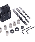 Bulletproof Aluminum Pocket Hole Jig With Dead On 15 Degree Angle Guide And Inch Metric Scale Marks For Cabinet Framing Furniture Assembly And Diy Woodworkers Wanting Clean Joins with drill bits and accessories.