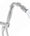 Lead Free Metal Handheld Shower Head With 72 Inch Stainless Steel Hose Biofilm Resistant Silicone Inner Tube And Holder