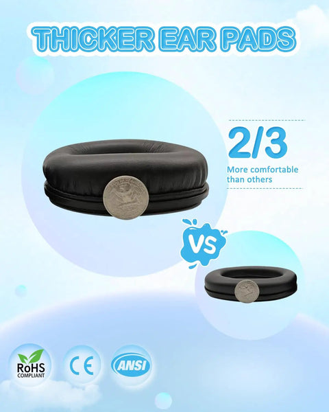 Thicker ear pads of kids noise canceling ear muffs for autism sensory relief, ultra comfortable hearing protection