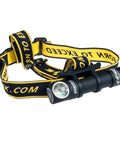 Wizard Pro V3 XHP50 Warm USB Magnetic Headlamp With 2300 Lumens Beast Brightness, yellow strap, side view