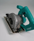 Kickass Circular Saw Built For Serious Woodworking and Heavy Duty Carpentry featuring an adjustable depth control, shown at an angle.