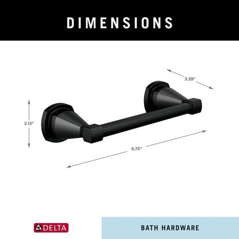 Pivoting Toilet Paper Holder Matte Black Sleek Wall Mount Bathroom Accessory With Corrosion Resistant Finish dimensions diagram