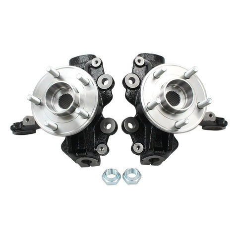 Front Left And Front Right Wheel Knuckle Hub Bearing Assembly For Ford Focus 2.0L 2012 2013 2014 2015 2016 2017 2018 Replacement Parts Premium Grade Replacement For Beefed Up Durable Safe Driving And Smooth Wheel Performance