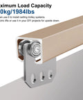 Two Pack Silent Four Wheel Beam Trolleys For Heavy Duty Hoist Installations Fits 1-5/8 Inch Wide Or Taller Strut Channel Durable Steel Construction With Top Push Technology For Easy Load Movement And Long Lasting Use