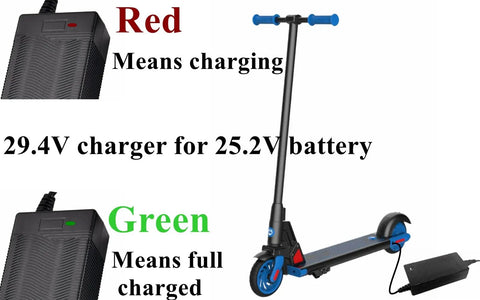 Replacement 29.4V 2A Electric Scooter Charger With Three Plug Options For 25.2V Lithium Battery E Bikes And Scooters Like Gotrax GKS GKS Pro GKS Plus SPX Mini Lil Cub Flash Nova Edge Glide Chrome Jetson Hiboy And More