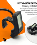 LCD Display Meter KT LCD4 Cycling Tachometer with mounting bracket and removable screws, waterproof five pin connector.