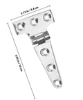 Heavy Hitter T Shaped Barn Door Hardware Stainless Steel Pivot Hinge showcasing dimensions 2.12 in x 3.93 in, designed for wooden gates.