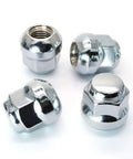 20 Pack Ball Seat Lug Nuts 12x1.5 For Honda And Acura OEM Wheels, 30mm Long Chrome Finish, set of four close-up