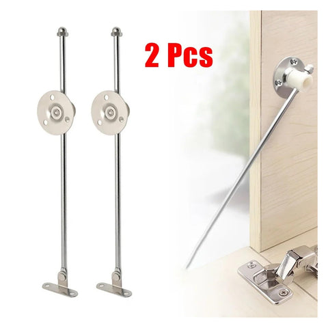 Rotating Concealed Cabinet Hinges 2 Pack Drop Down Door Panel Hardware With Easy Install, showing hinge and support on wooden door