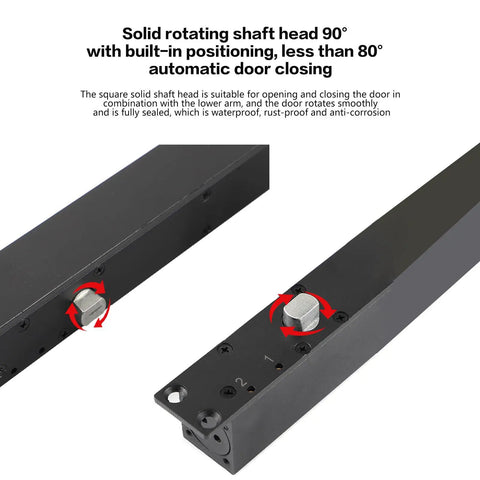 Crafted Tough No Mortise Pivot Hinge Push Or Kick Open For Secret Doors And Murphy Bookcases showing solid rotating shaft head.