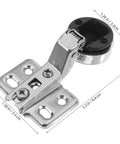 Soft Close Cabinet Hinges For Frameless Kitchen Doors With Hydraulic Damping Quiet Operation Two Piece Set For Full Overlay Cabinets