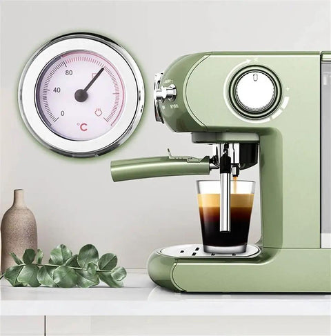 19 Bar Espresso Machine With Milk Frother, Fast Heating Automatic Espresso Maker For Home And Office, green color