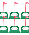 Six Pack Golf Putting Cups with Flags, Plastic Mini Golf Hole Practice Aids for Adults, perfect for backyard sessions