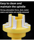 Heavy Duty Spindle Cleaner Brush And Precision Tool Holder For Cnc Milling Machines with yellow design and cleaning pads.