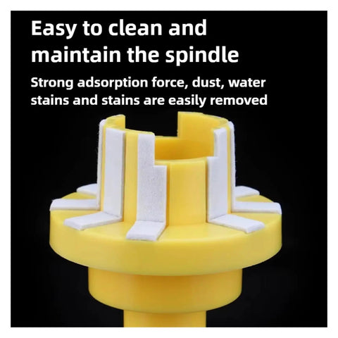 Heavy Duty Spindle Cleaner Brush And Precision Tool Holder For Cnc Milling Machines with yellow design and cleaning pads.