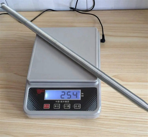 Heavy Duty 500mm Extension Spring for PVC Pipe Bending on scale