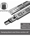 Heavy Duty Soft Close Drawer Slides With Smooth Full Extension Glide And Knockout Carbon Steel Build For Breezy Side Mount Setup On Kitchen Cabinetry and Furniture Hardware Projects with spring damper