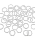 200 Piece Clear Plastic Curtain Rings For Roman Shades And Cafe Blinds Featuring Hardcore Durability and Top Notch Finish, white loops