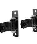 Built Like A Tank Heavy Duty Gate Hinges With Secure Removable Bolt System shown in black steel for sturdy fence gate support.