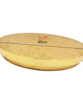 Rides Smooth Across Any Dining Surface This Rechargeable Electric Lazy Susan Turntable Packs A Quiet Copper Motor For Zero Hassle Plug And Play Setup Non Slip Grip Adjustable Speed 80 Cm Size top view showing 80cm diameter and textured gold surface.