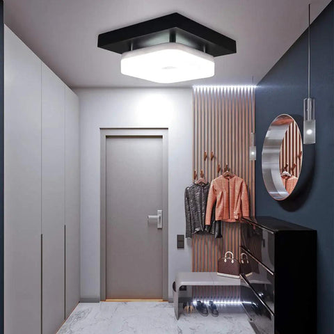 Modern Bathroom Ceiling Light Led 12W Soft White Eye Friendly Surface And Flush Mount Square Ceiling Lamp in hallway