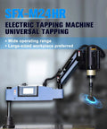 High Power Electric Tapping Machine For Metalworking Stepless Speed Control Universal Tapping Arm With M30 Range Collets in operation